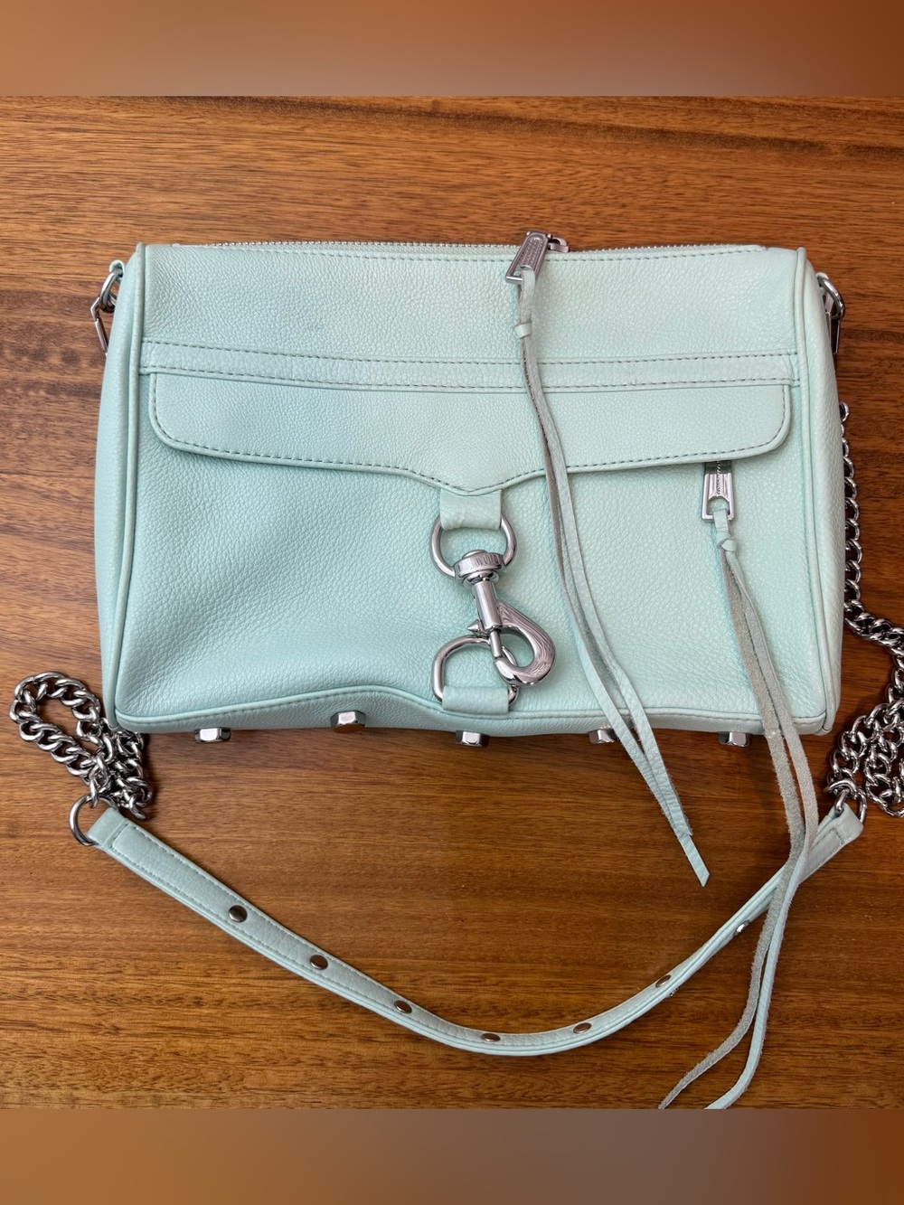 Rebecca Minkoff Crossbody Bag Mint Green Leather Crossbody Bag